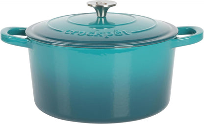 3 Quart Enameled Cast Iron Dutch Oven – Aqua - Curated Catalog D9