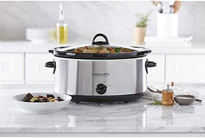 7 Quart Oval Manual Slow Cooker – Stainless Steel - Curated Catalog S4