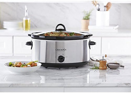 7 Quart Oval Manual Slow Cooker – Stainless Steel - Curated Catalog S4