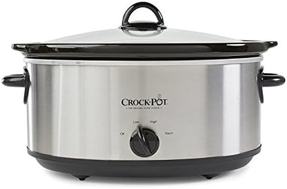 7 Quart Oval Manual Slow Cooker – Stainless Steel - Curated Catalog S4