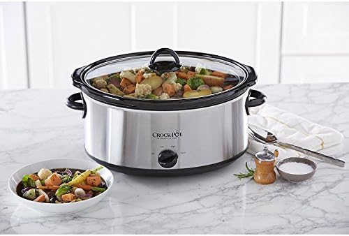 7 Quart Oval Manual Slow Cooker – Stainless Steel - Curated Catalog S4