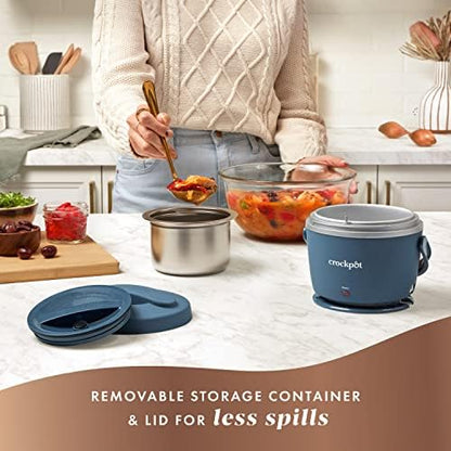 Electric Lunch Box Food Warmer 20oz – Faded Blue - Curated Catalog A8