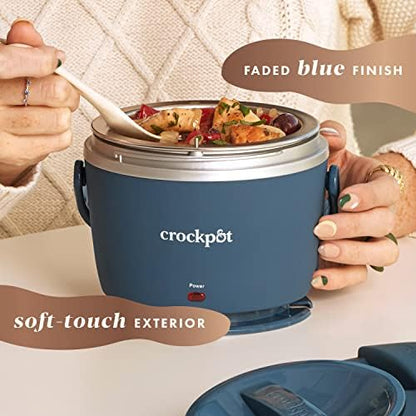 Electric Lunch Box Food Warmer 20oz – Faded Blue - Curated Catalog A8