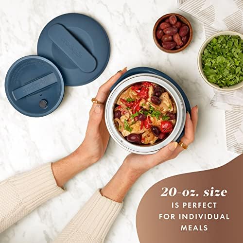 Electric Lunch Box Food Warmer 20oz – Faded Blue - Curated Catalog A8