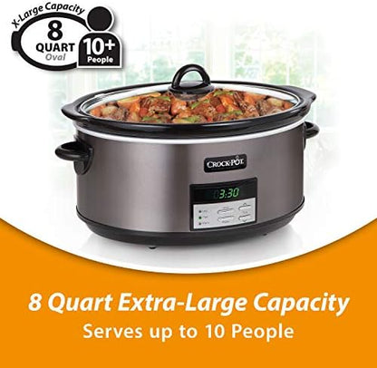 8 Quart Programmable Slow Cooker with Auto Warm - Curated Catalog Y4
