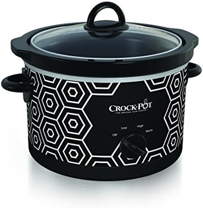4.5 Quart Portable Slow Cooker – Black & White - Curated Catalog I2