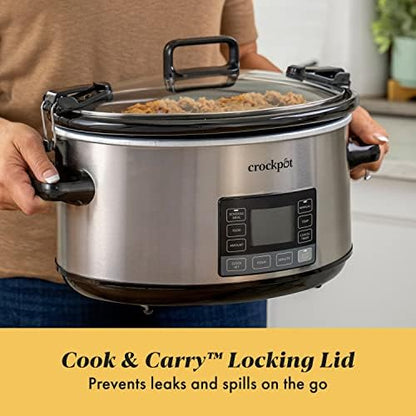7 Quart Portable Programmable Slow Cooker with Timer - Curated Catalog W7