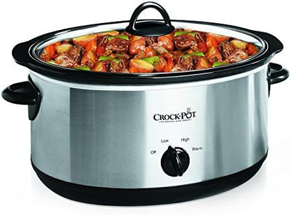 7 Quart Oval Manual Slow Cooker – Stainless Steel - Curated Catalog S4