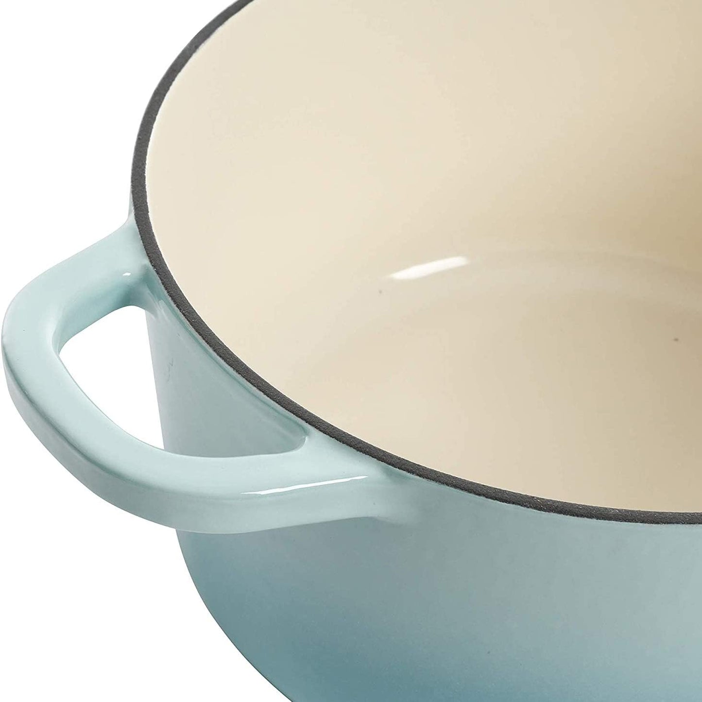 3 Quart Enameled Cast Iron Dutch Oven – Aqua - Curated Catalog D9