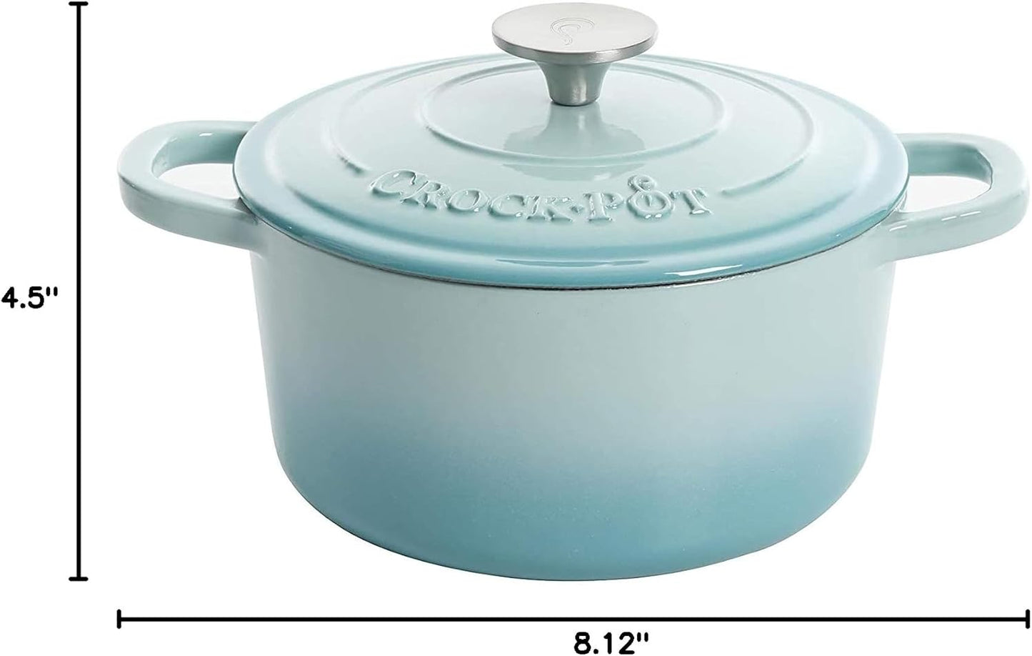 3 Quart Enameled Cast Iron Dutch Oven – Aqua - Curated Catalog D9