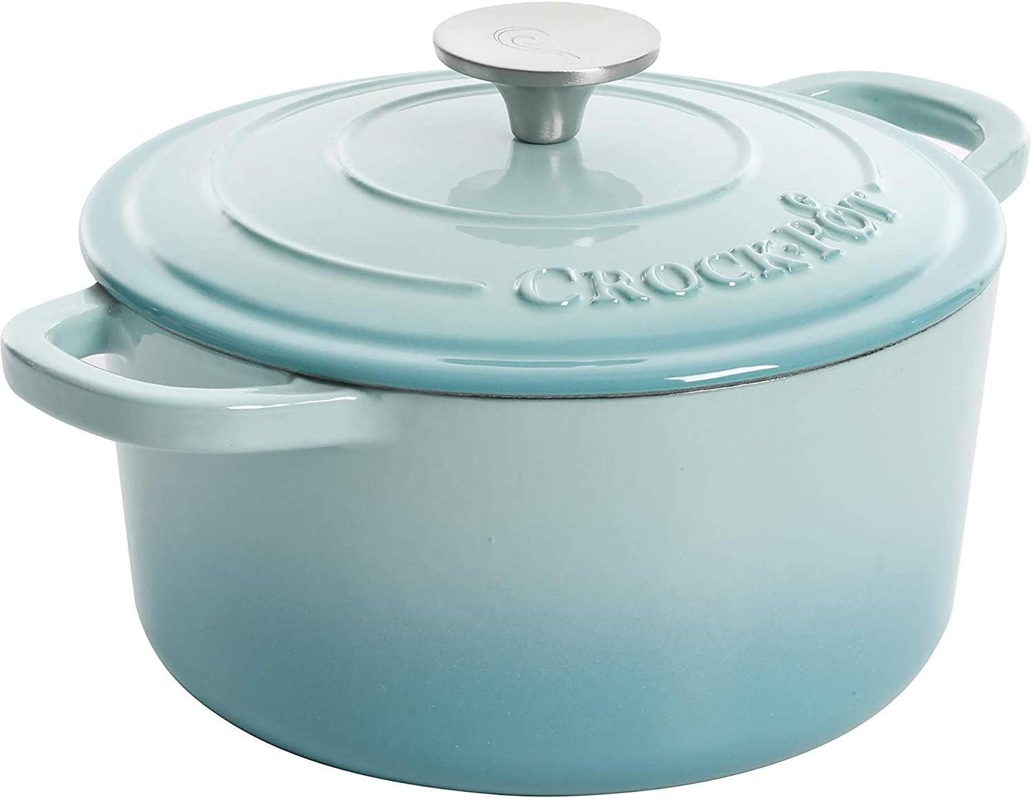 3 Quart Enameled Cast Iron Dutch Oven – Aqua - Curated Catalog D9